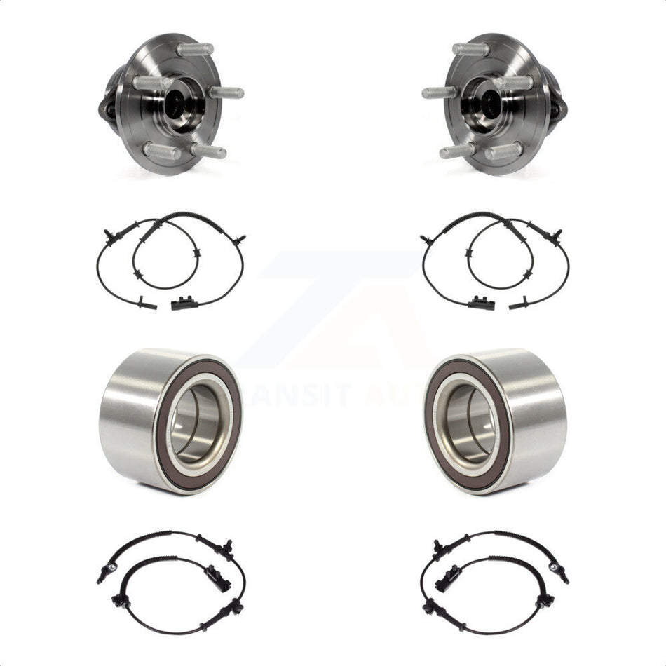 Front Rear Wheel Bearing & ABS Sensor Kit For 2014-2015 Jeep Grand Cherokee Dodge Durango K7S-101745