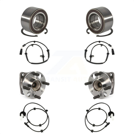 Front Rear Wheel Bearing Sensor Kit For 11-14 Mazda 2 1.5L with 4-Wheel ABS Harness K7S-101762