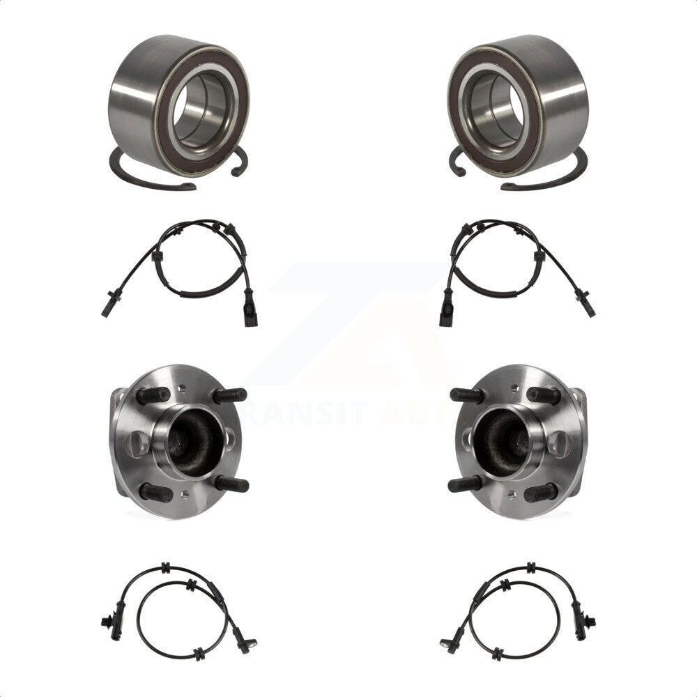 Front Rear Wheel Bearing & ABS Sensor Kit For 2011 Ford Fiesta To 01 11 with Harness K7S-101764