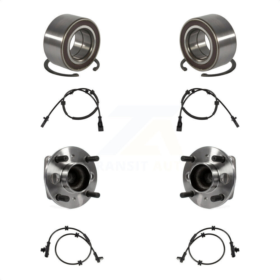 Front Rear Wheel Bearing & ABS Sensor Kit For 2011 Ford Fiesta To 01 11 with Harness K7S-101764