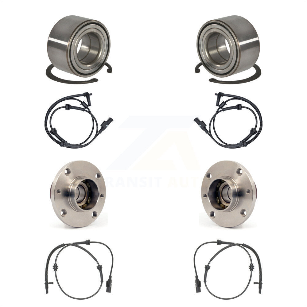 Front Rear Wheel Bearing And ABS Sensor Kit For Fiat 500 K7S-101787