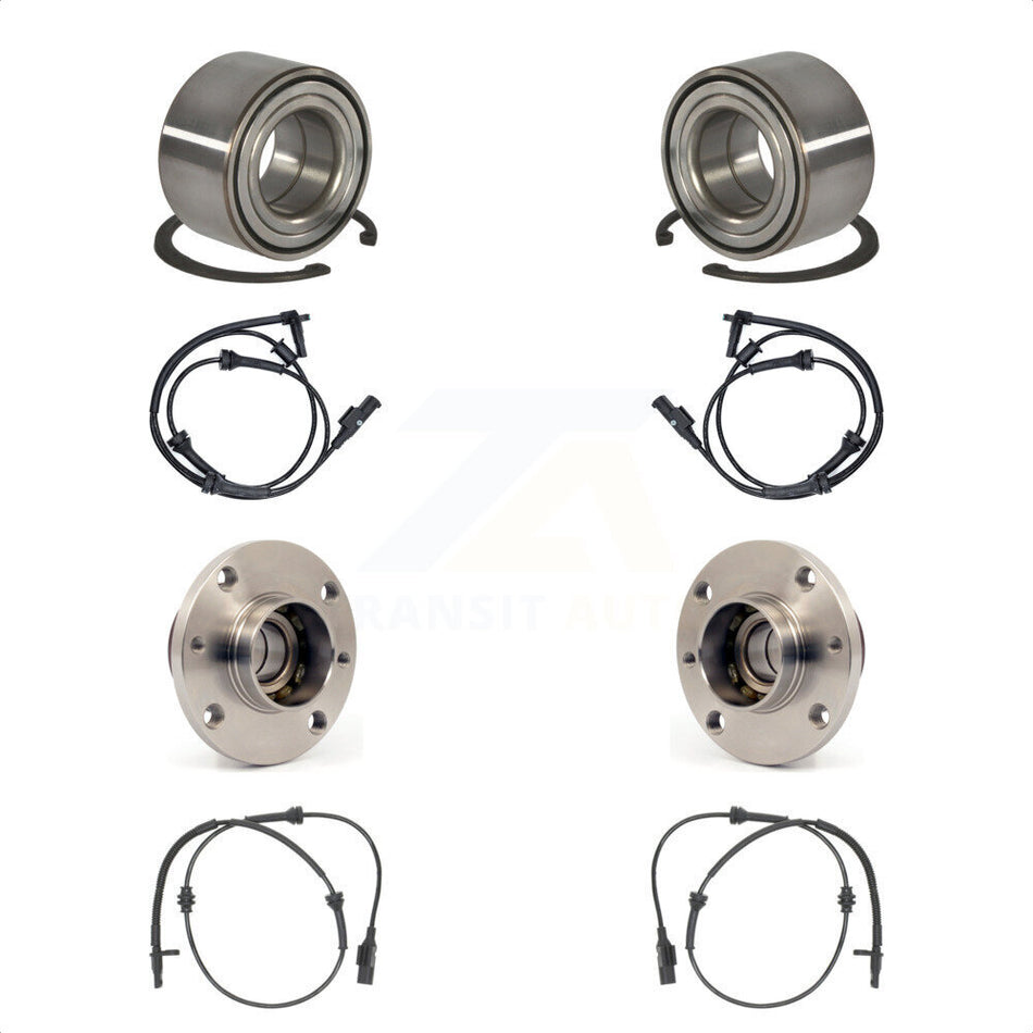 Front Rear Wheel Bearing And ABS Sensor Kit For Fiat 500 K7S-101787
