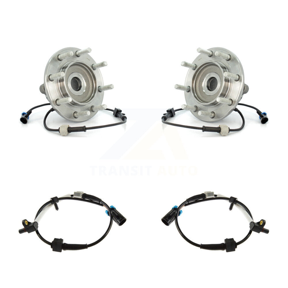 Front Wheel Hub Bearing & Extra ABS Sensor Kit For Chevrolet Silverado 3500 with Harness K7S-101926