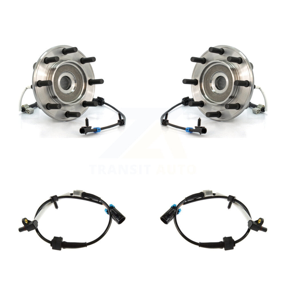 Front Wheel Hub Bearing & Extra ABS Sensor Kit For Chevrolet Silverado 3500 with Harness K7S-101927