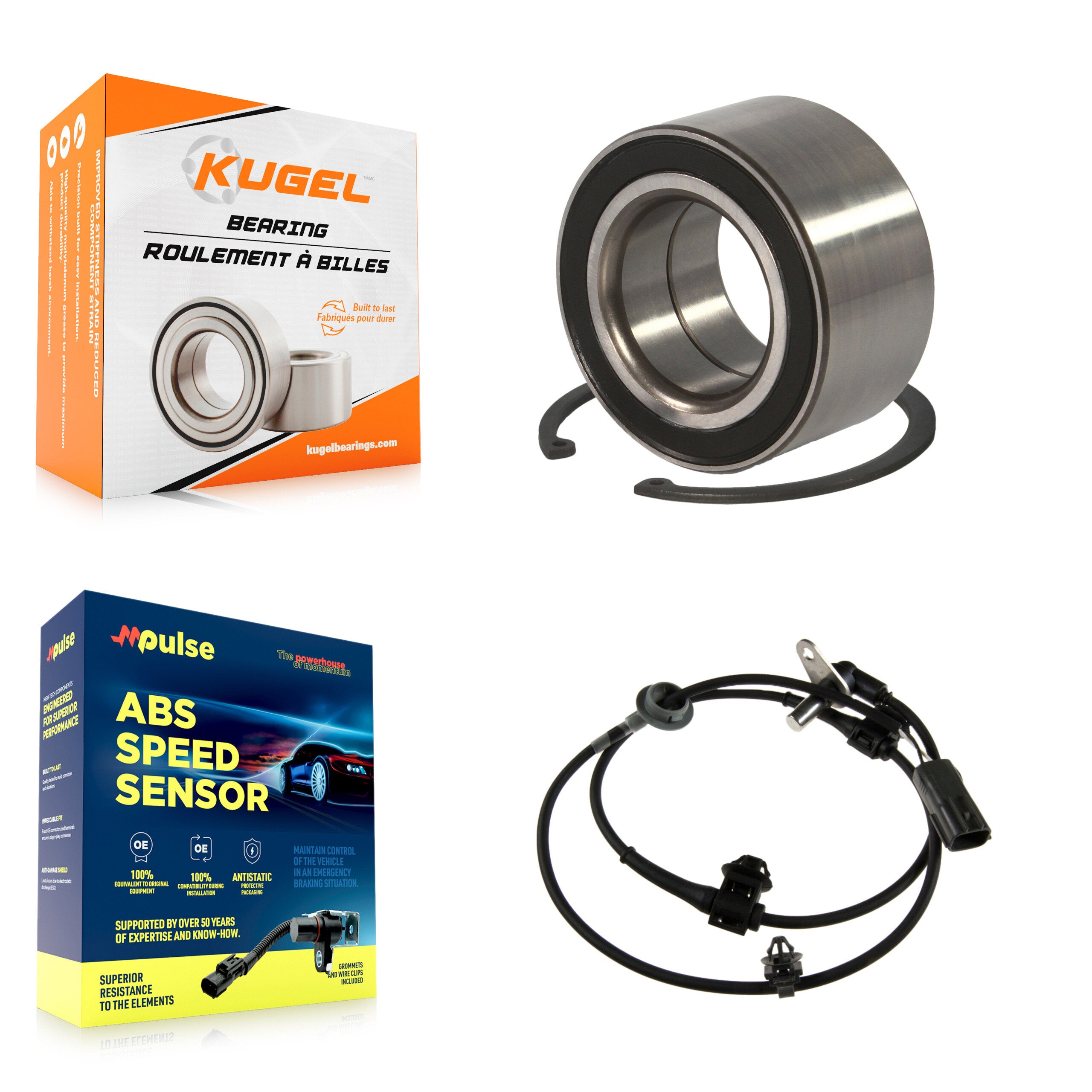 Front Wheel Bearing And ABS Sensor Kit For Mazda CX-7 CX-9 with Harness K7S-102104