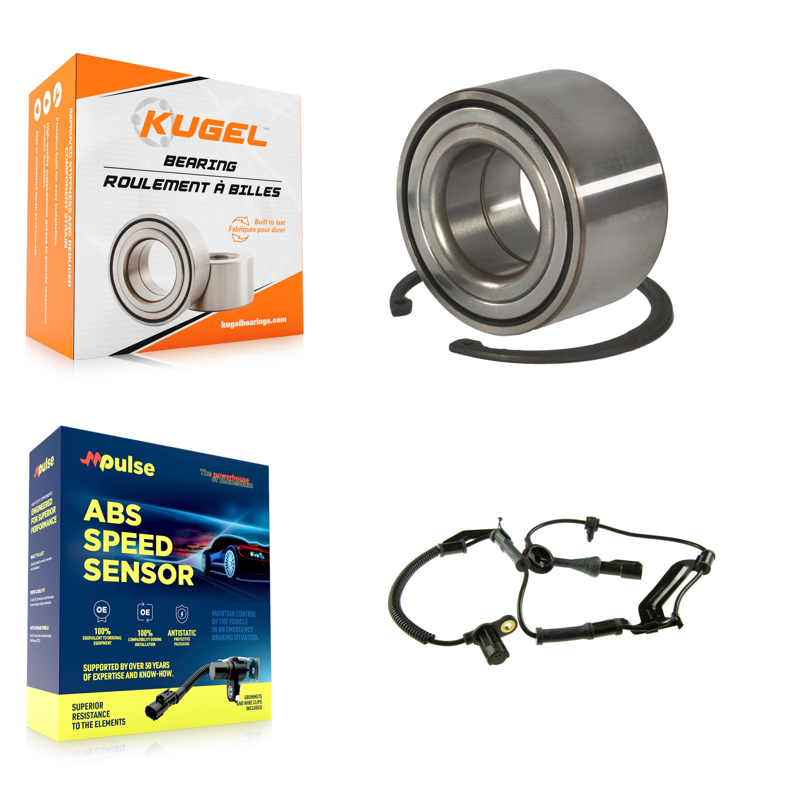 Front Wheel Bearing And ABS Sensor Kit For Ford Escape Mazda Tribute Mercury Mariner K7S-102127