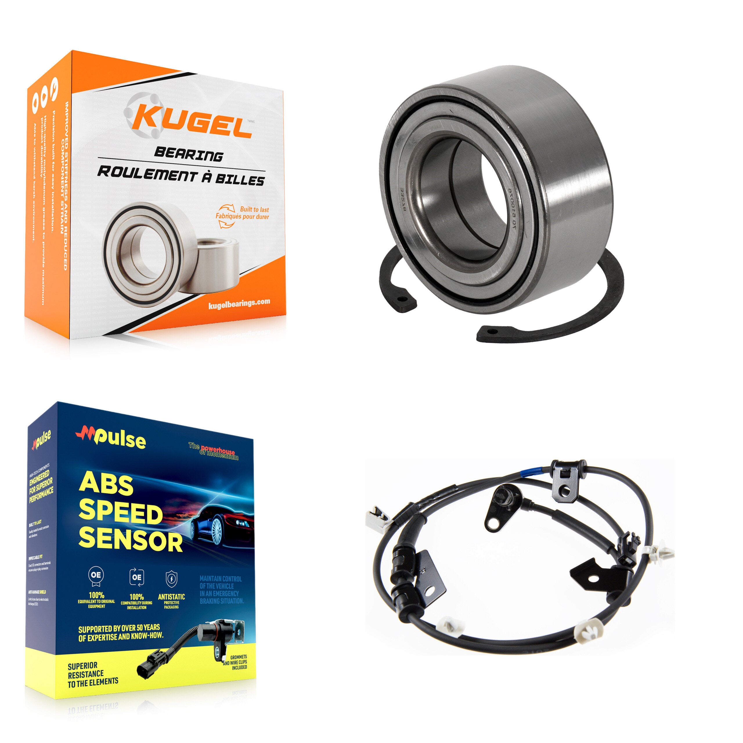 Front Wheel Bearing And ABS Sensor Kit For Hyundai Tiburon 2.7L with 4-Wheel K7S-102131
