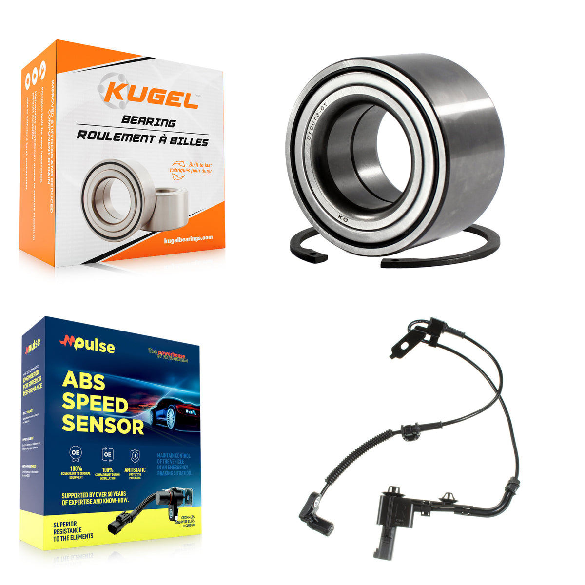 Front Wheel Bearing And ABS Sensor Kit For Ford Fusion Lincoln MKZ Zephyr Mercury Milan K7S-102139