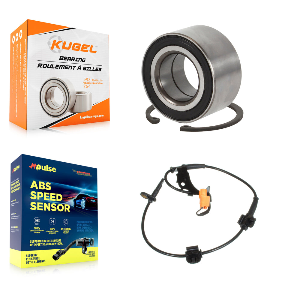 Front Wheel Bearing & Sensor Kit For Honda Element SC with 2.4L 4-Wheel ABS Harness K7S-102150