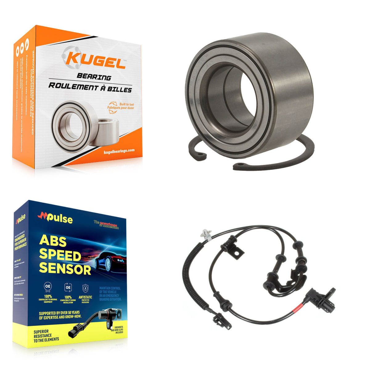 Front Wheel Bearing And ABS Sensor Kit For 2012-2017 Hyundai Accent with Harness K7S-102156