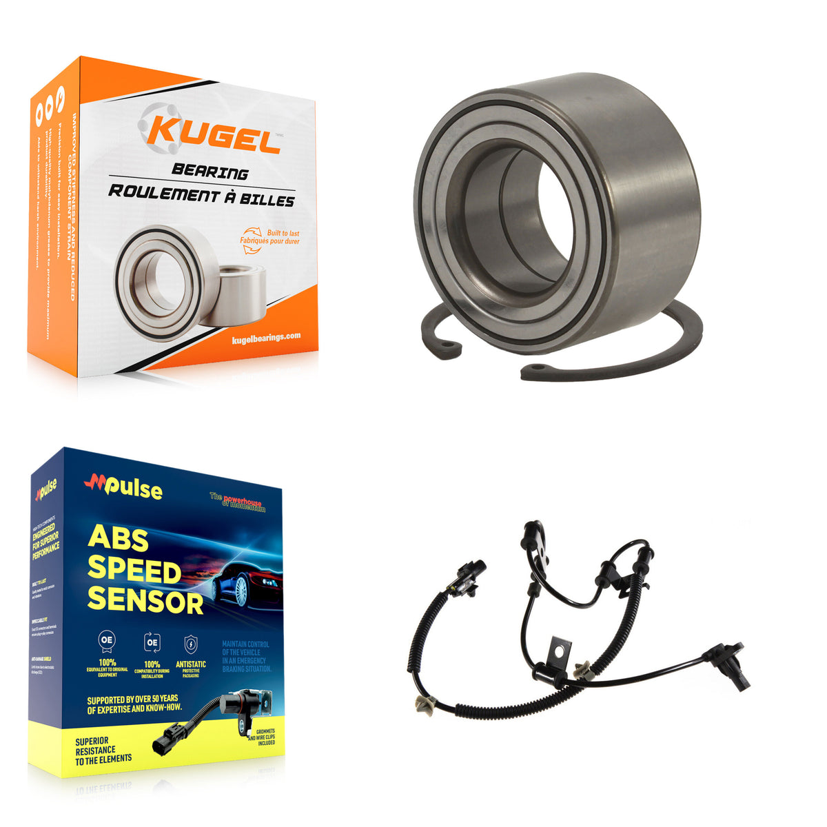 Front Wheel Bearing & ABS Sensor Kit For 2006 Hyundai Accent From 09 04 with Harness K7S-102158