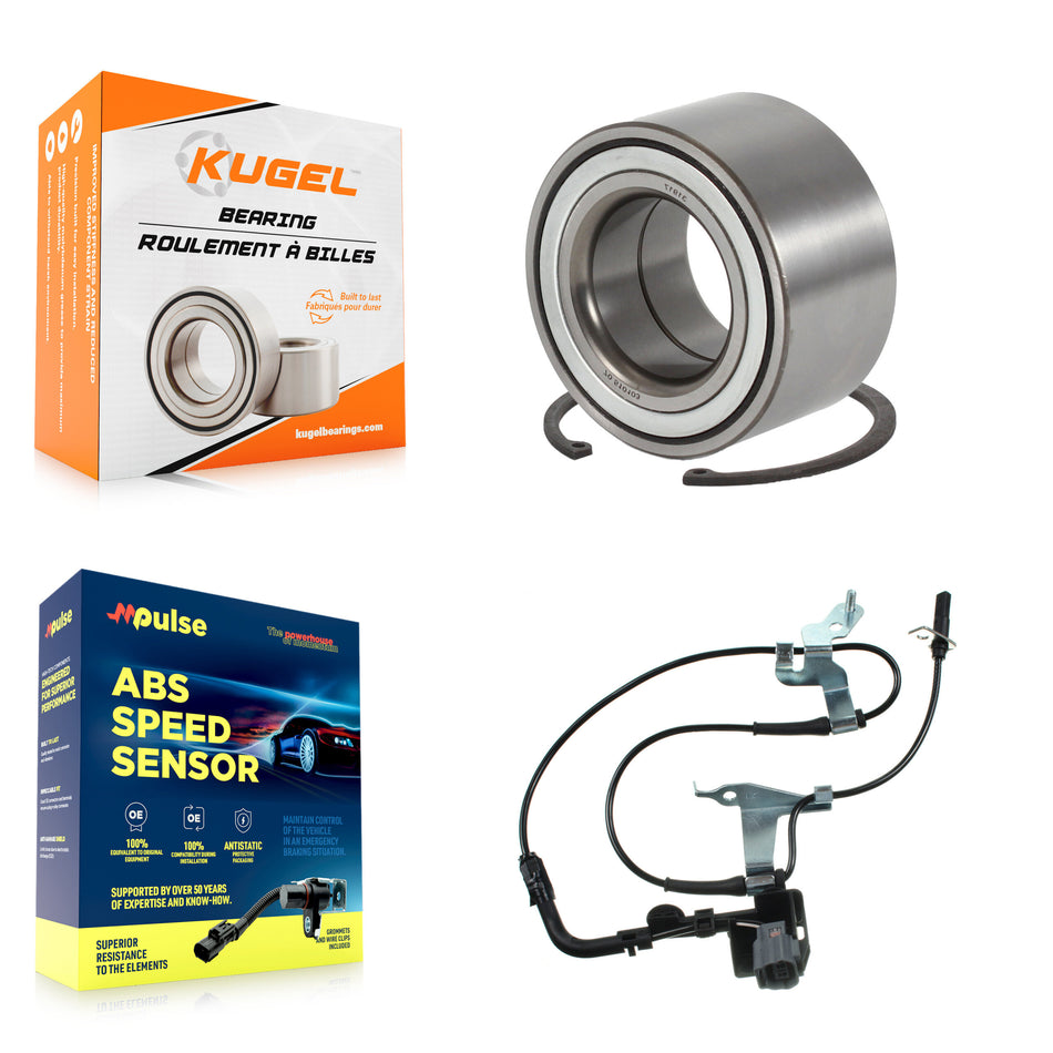 Front Wheel Bearing & Sensor Kit For 2009-2013 Mazda 6 3.7L with 4-Wheel ABS Harness K7S-102164