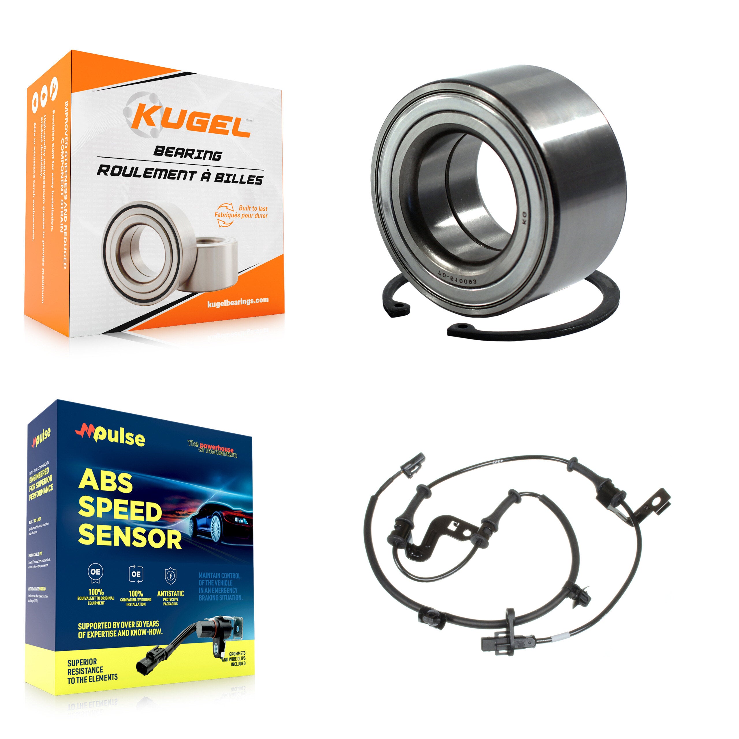 Front Wheel Bearing And ABS Sensor Kit For Kia Forte Forte5 Koup with Harness K7S-102176
