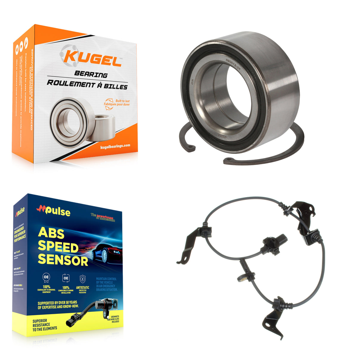 Front Wheel Bearing And ABS Sensor Kit For Honda Accord Crosstour with Harness K7S-102181
