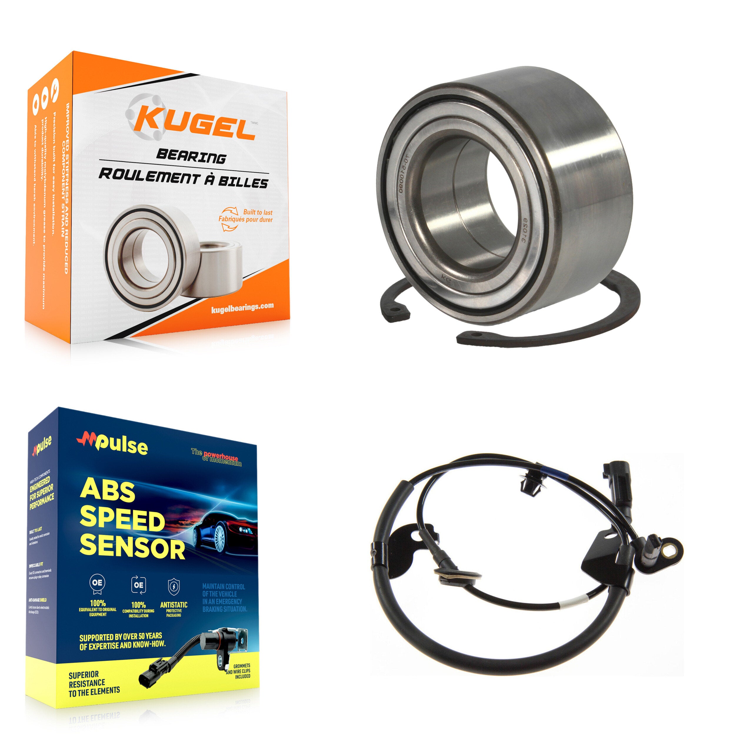 Front Wheel Bearing And ABS Sensor Kit For Mitsubishi Lancer Outlander RVR Sport K7S-102188