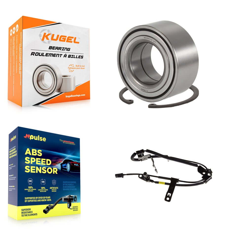 Front Wheel Bearing ABS Sensor Kit For Kia Rondo 2.4L 2.7L with 4-Wheel Harness K7S-102207