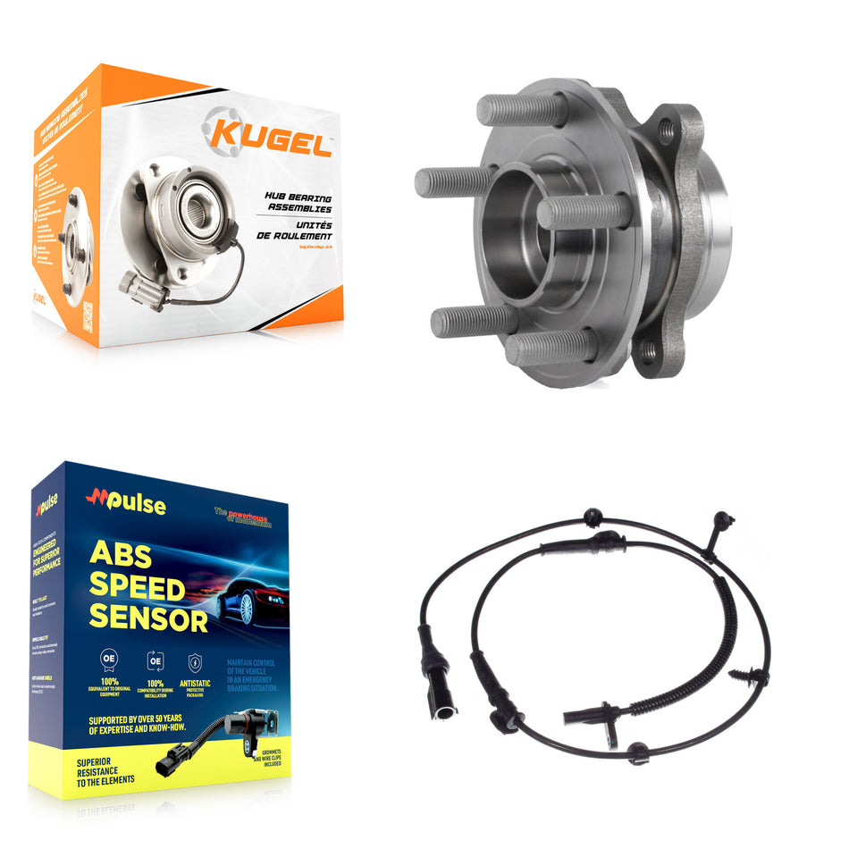 Front Wheel Hub Bearing ABS Sensor Kit For 2015 Ford Edge 3.5L/2.0L/2.7L with 4-Wheel K7S-102226