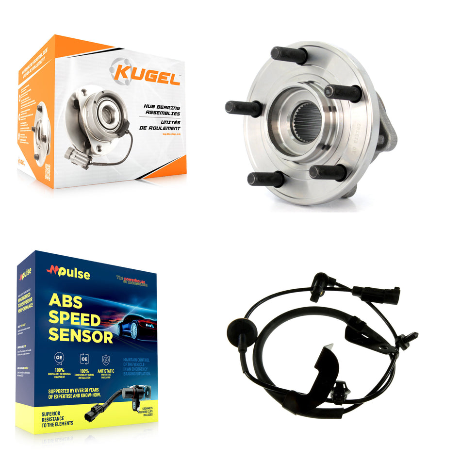 Front Wheel Hub Bearing Sensor Kit For 2009 Dodge Caliber 2.4L/1.8L/2.0L with 4-Wheel ABS K7S-102236