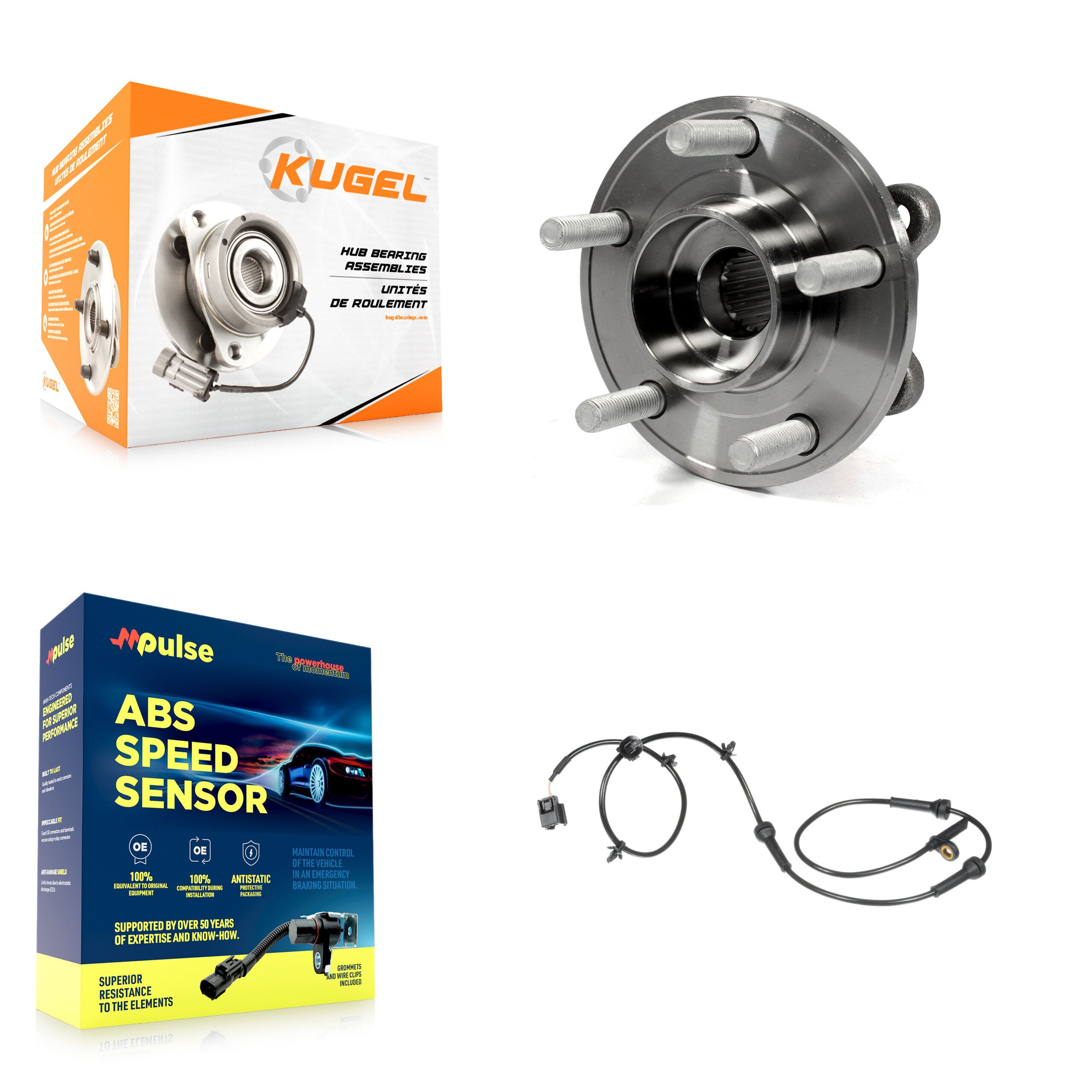 Front Wheel Hub Bearing & Sensor Kit For Ford Fusion Lincoln MKZ Police Responder Hybrid K7S-102257