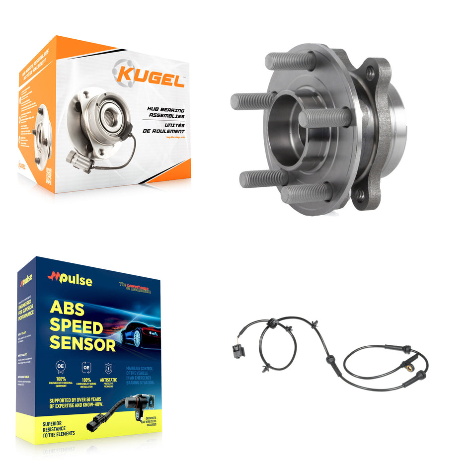 Front Wheel Hub Bearing And ABS Sensor Kit For Ford Fusion Lincoln MKZ with Harness K7S-102258