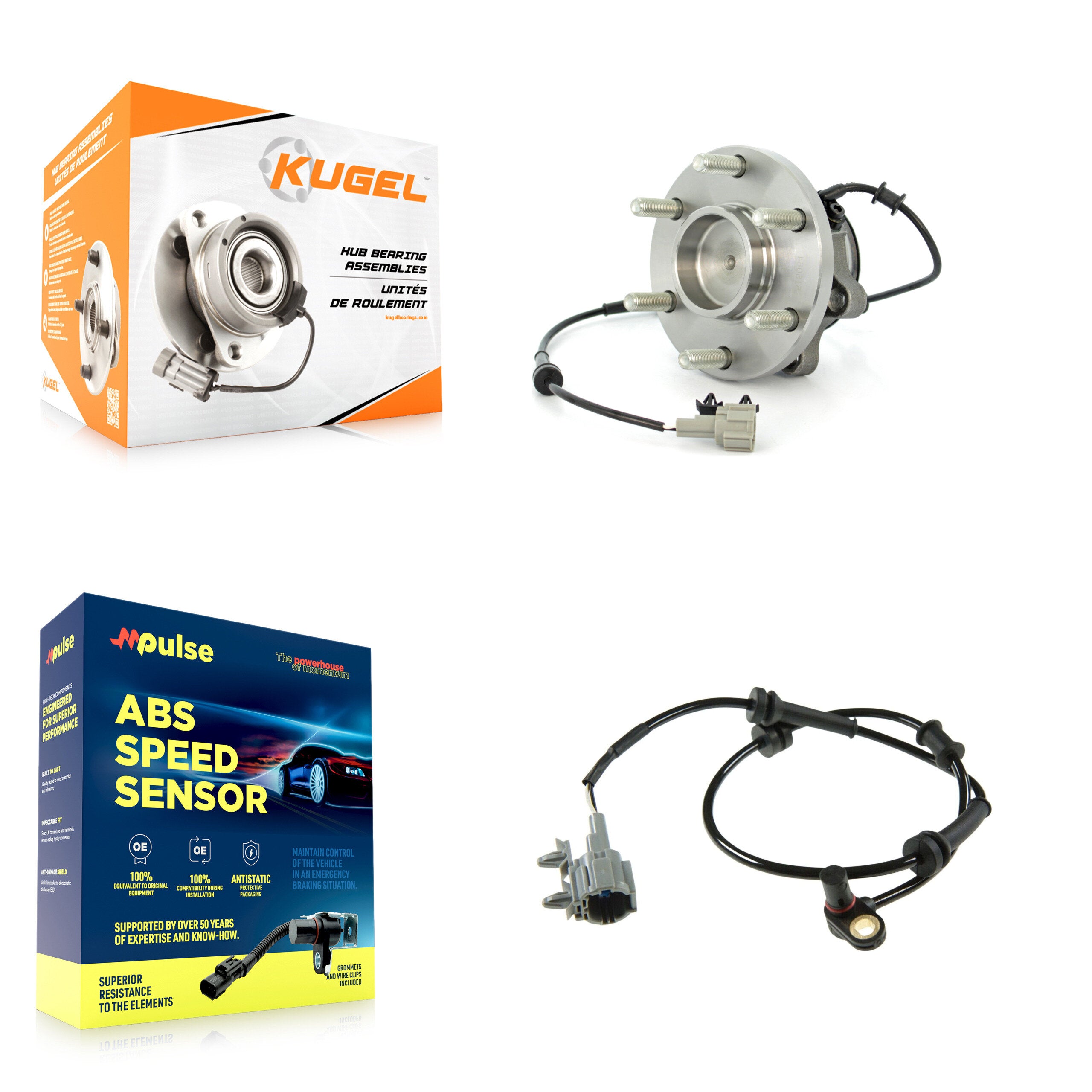 Front Wheel Hub Bearing And Extra ABS Sensor Kit For Suzuki Equator Nissan Frontier K7S-102261