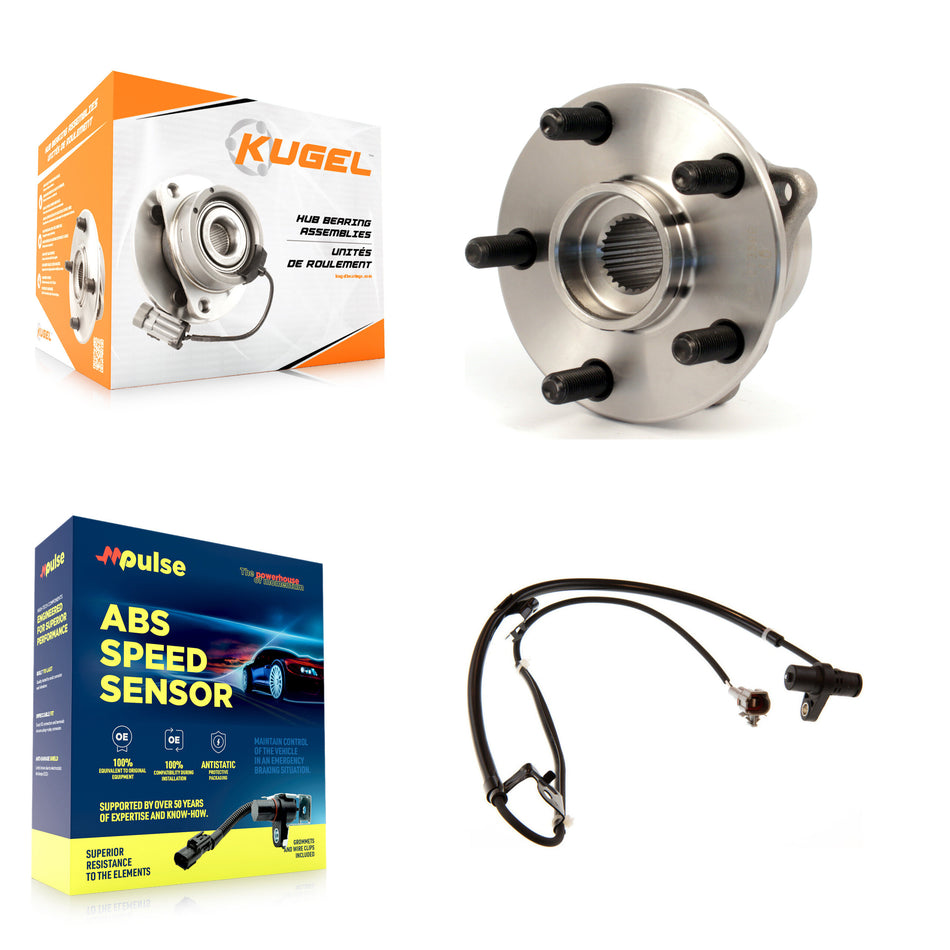 Front Wheel Hub Bearing & Sensor Kit For Toyota Prius 1.5L with 4-Wheel ABS Harness K7S-102281