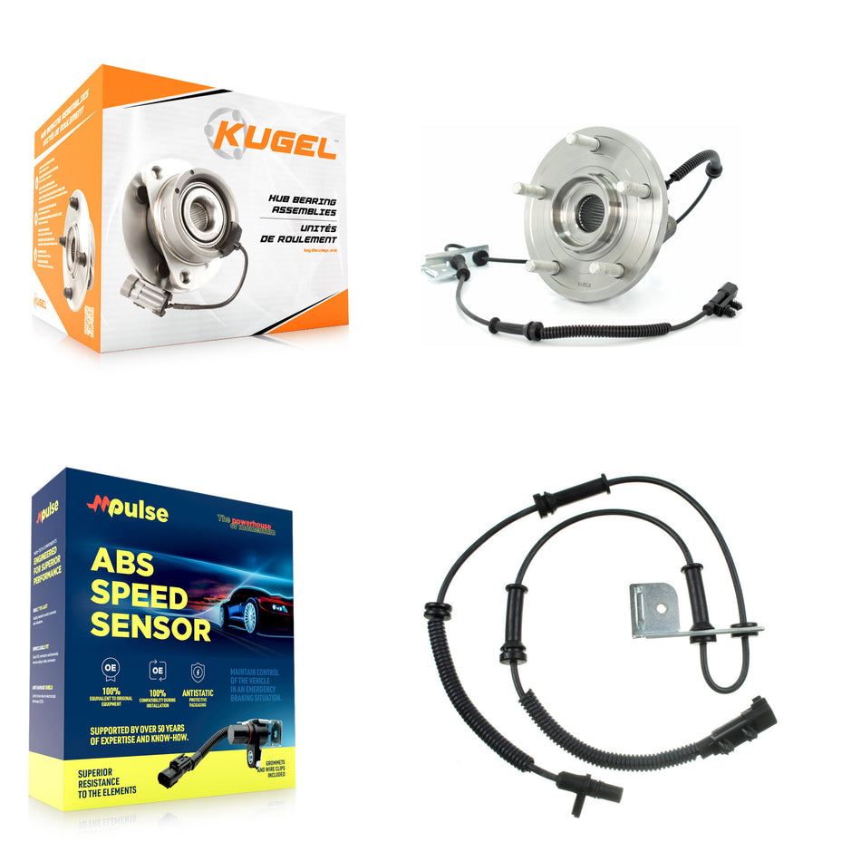 Front Wheel Hub Bearing And Extra ABS Sensor Kit For Chrysler Town & Country with Harness K7S-102284
