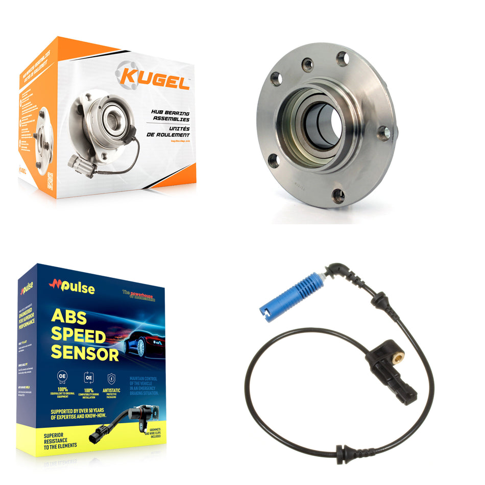 Front Wheel Hub Bearing And ABS Sensor Kit For 2005 BMW 320i 2.2L with 4-Wheel K7S-102311