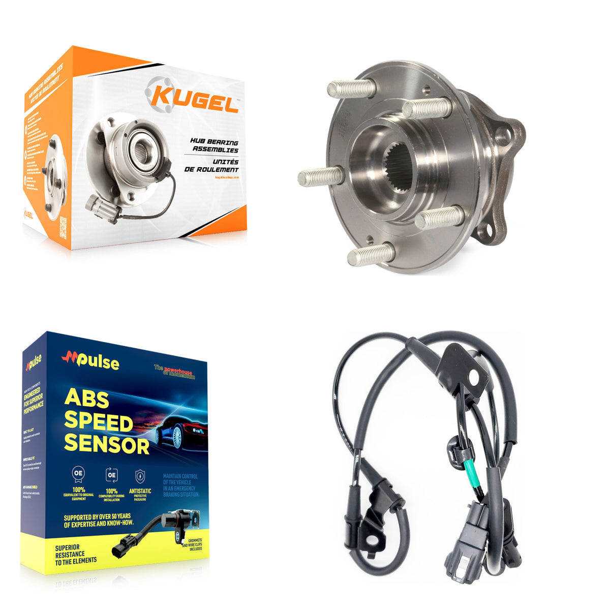 Front Wheel Hub Bearing & Sensor Kit For 2016 Kia Optima 2.4L with GAS engine 4-Wheel ABS K7S-102556