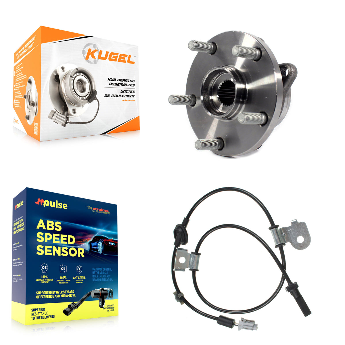 Front Wheel Hub Bearing And ABS Sensor Kit For Subaru Impreza WRX STI K7S-102560
