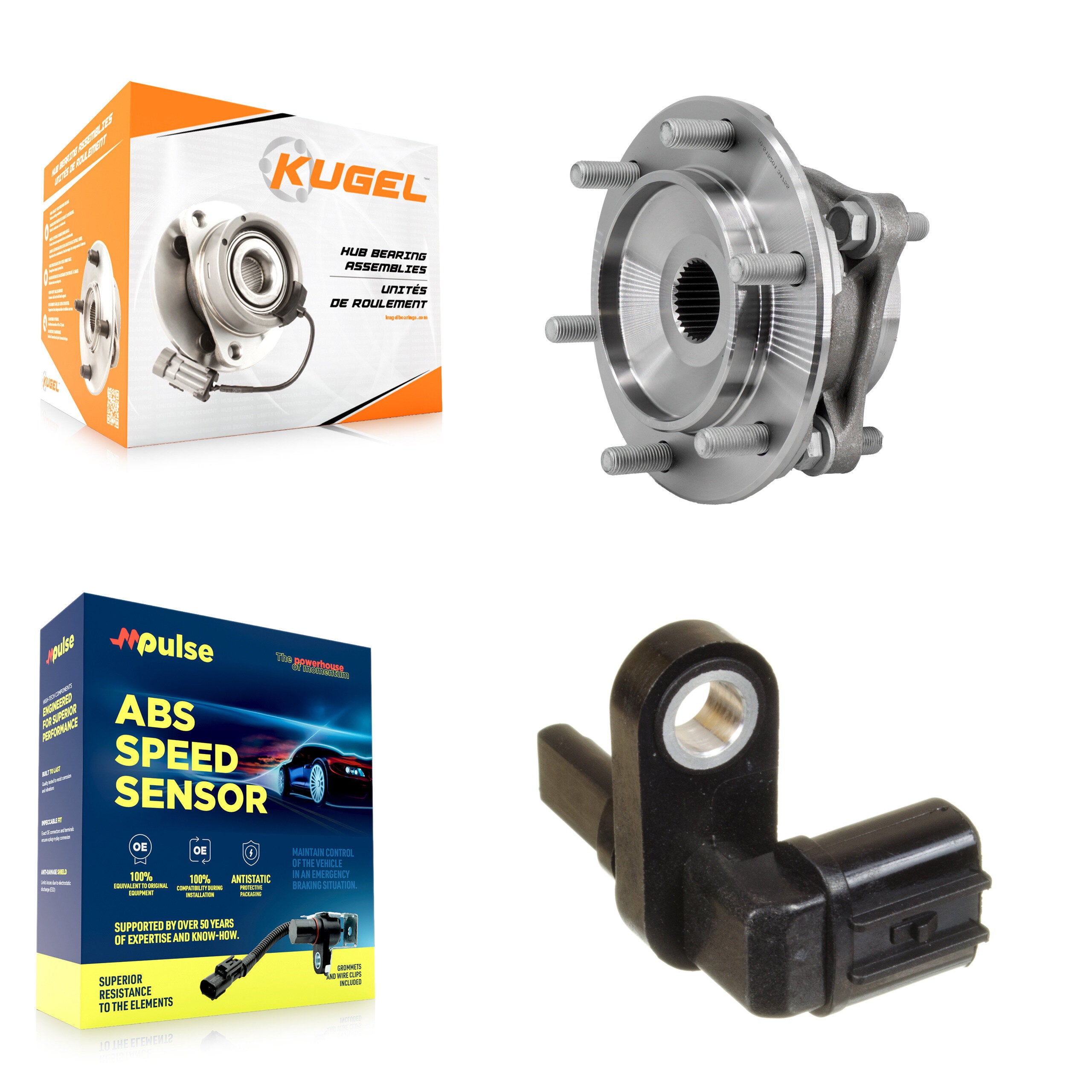 Front Wheel Hub Bearing Sensor Kit For Toyota Tacoma 4Runner FJ Cruiser Lexus GX460 GX470 K7S-102564