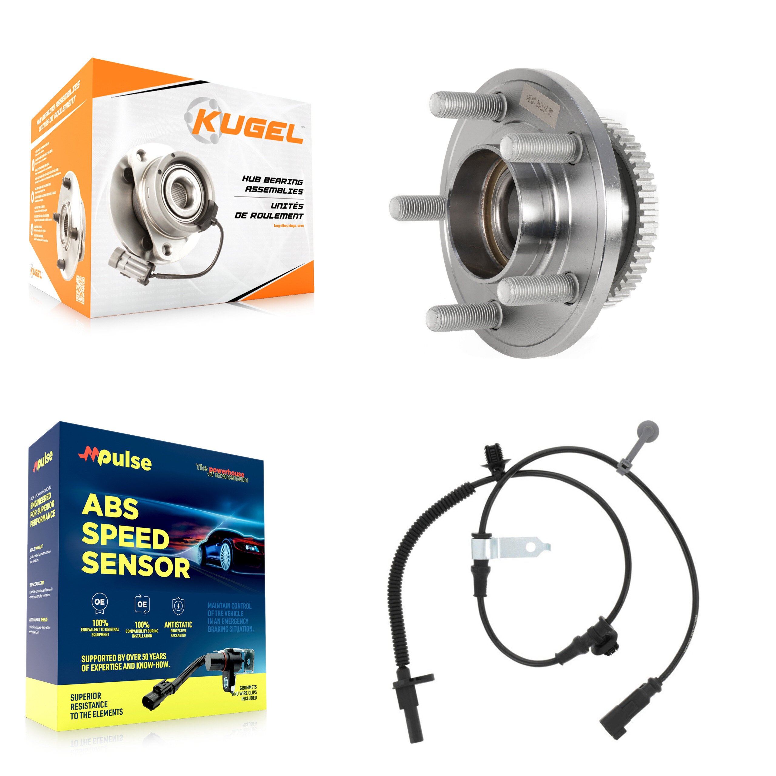 Front Wheel Hub Bearing And ABS Sensor Kit For Ford Mustang K7S-102566