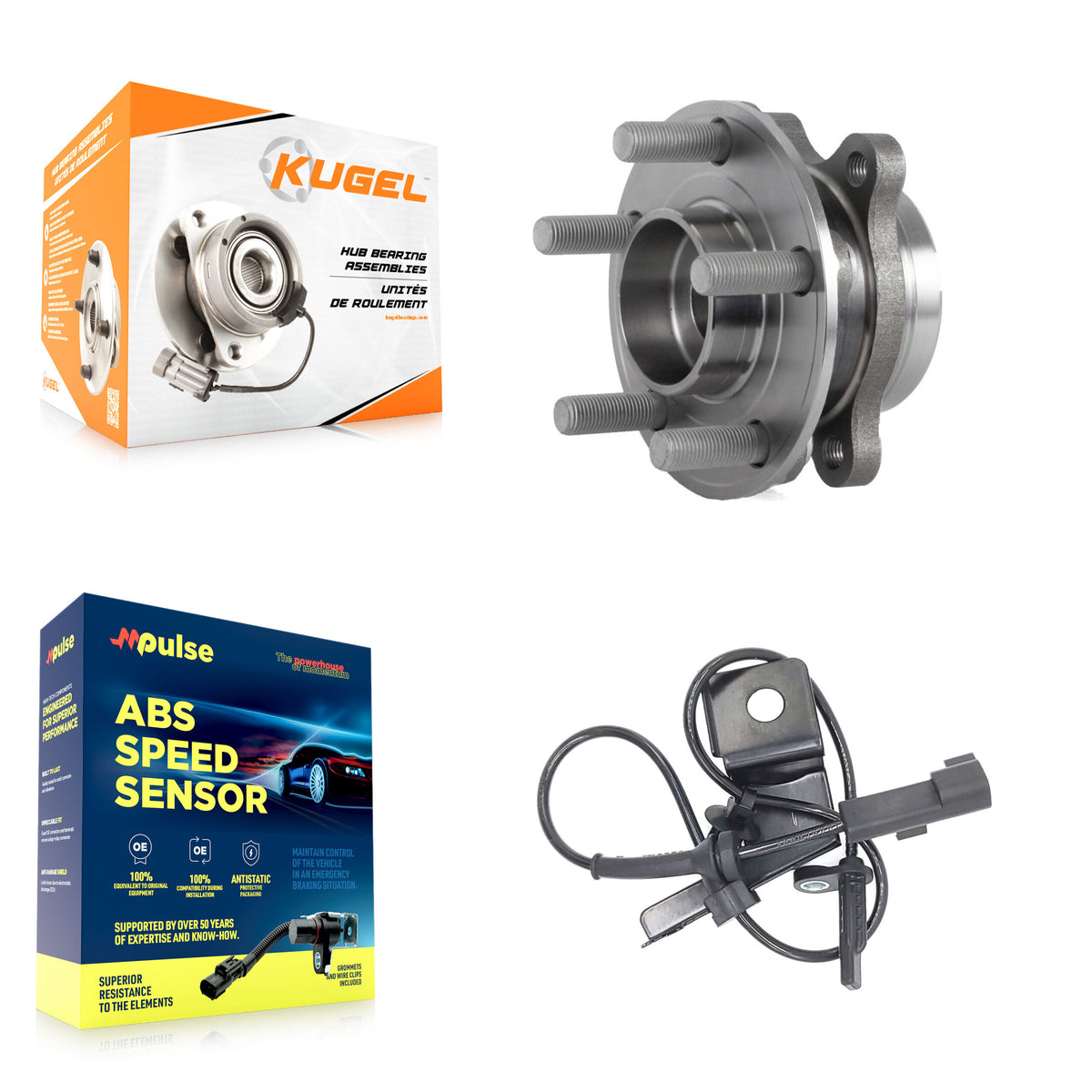 Front Wheel Hub Bearing And ABS Sensor Kit For Ford Fusion Lincoln MKZ K7S-102569