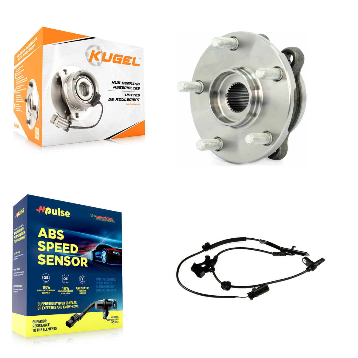 Front Wheel Hub Bearing And ABS Sensor Kit For Scion tC Toyota Mirai with Harness K7S-102573