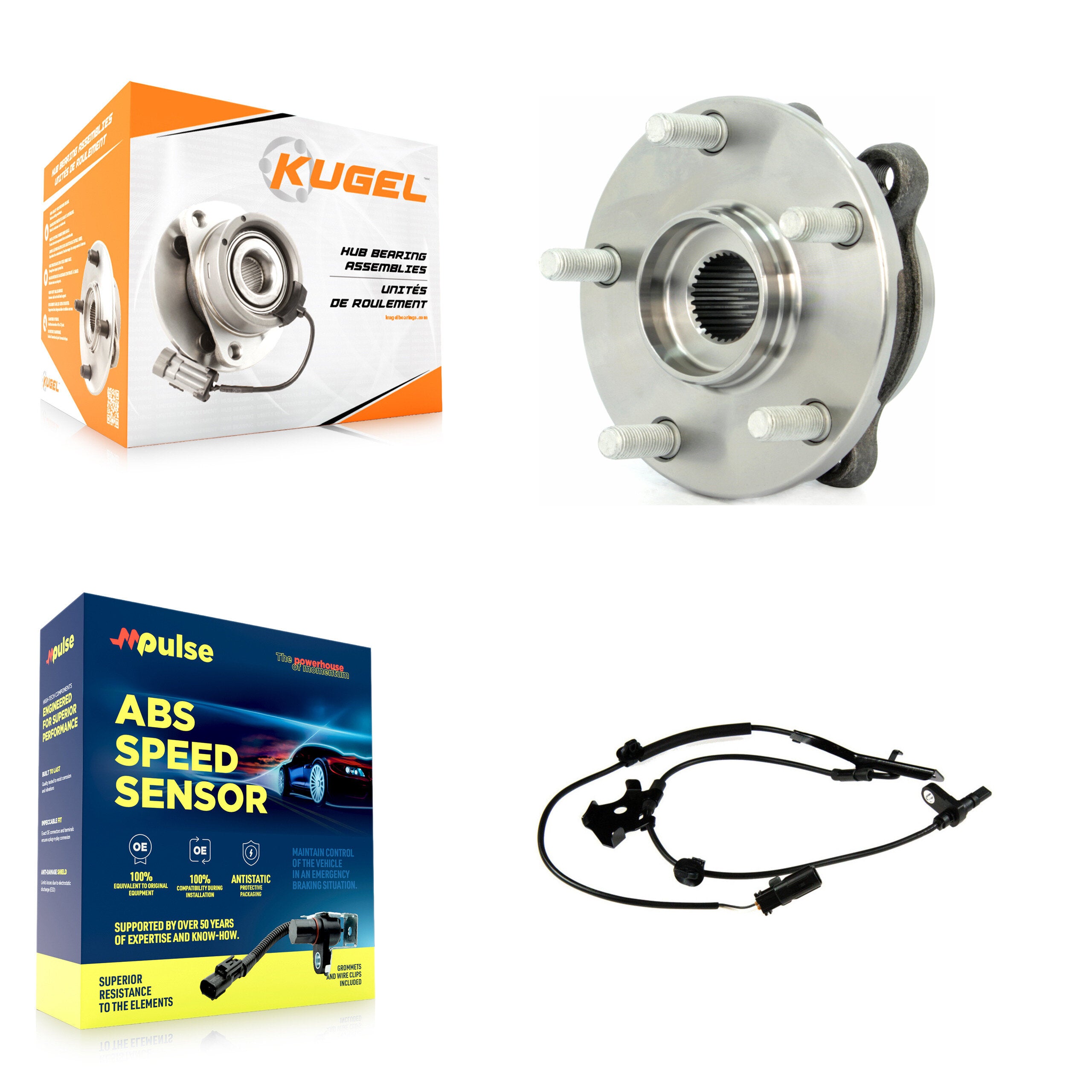 Front Wheel Hub Bearing And ABS Sensor Kit For Scion tC Toyota Mirai with Harness K7S-102573