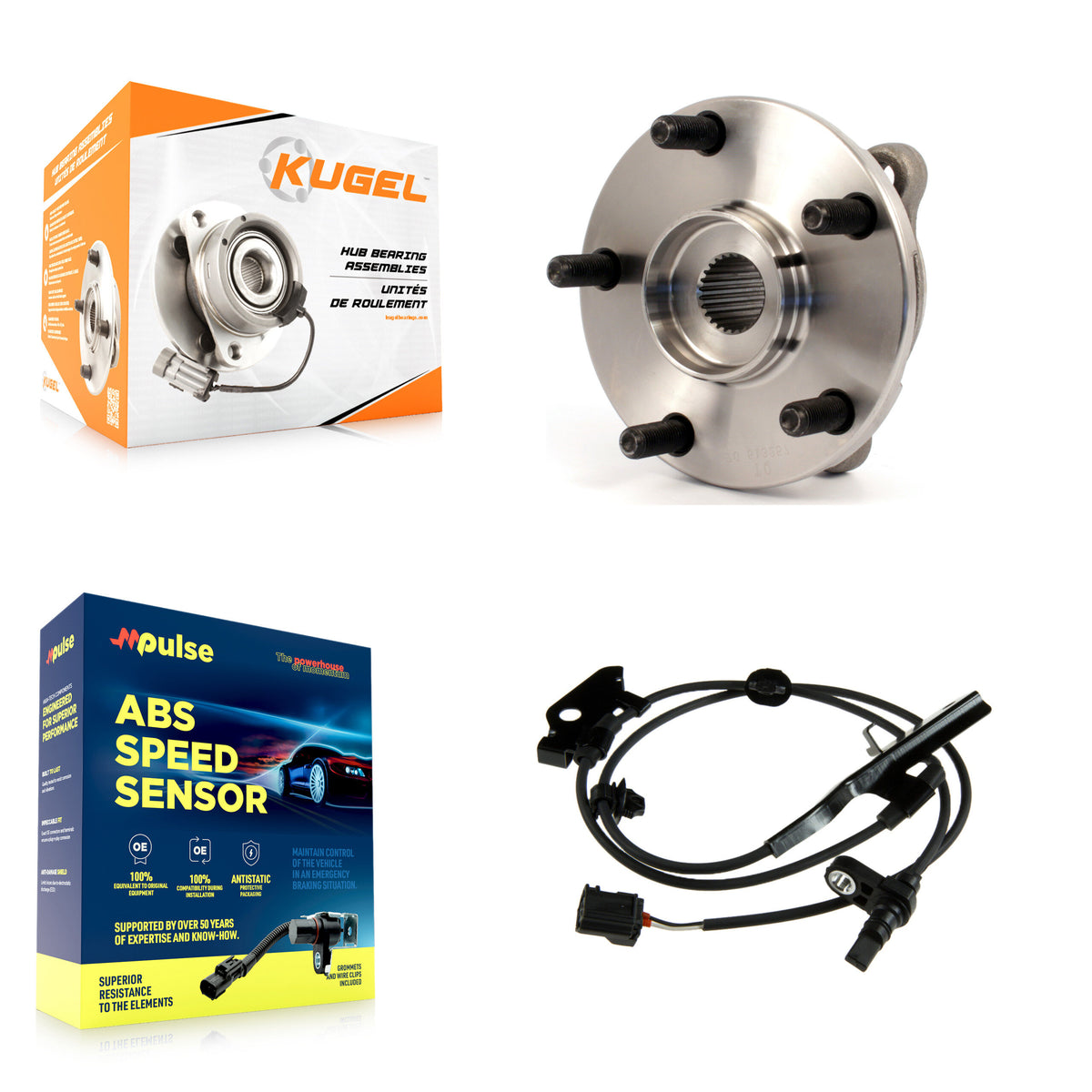 Front Wheel Hub Bearing And ABS Sensor Kit For Toyota RAV4 with Harness K7S-102574