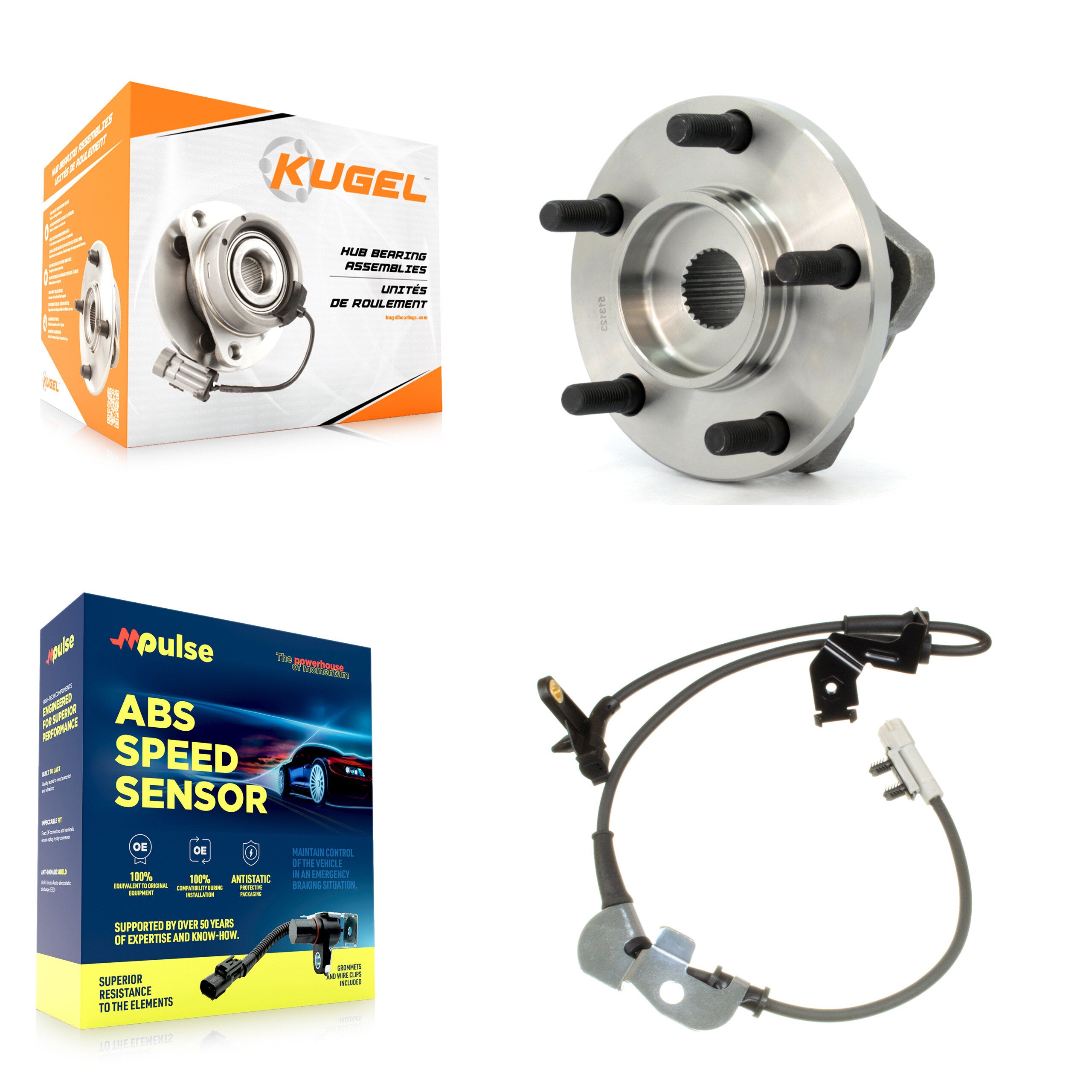 Front Wheel Hub Bearing & ABS Sensor Kit For Dodge Caravan Grand Chrysler Town Country K7S-102600
