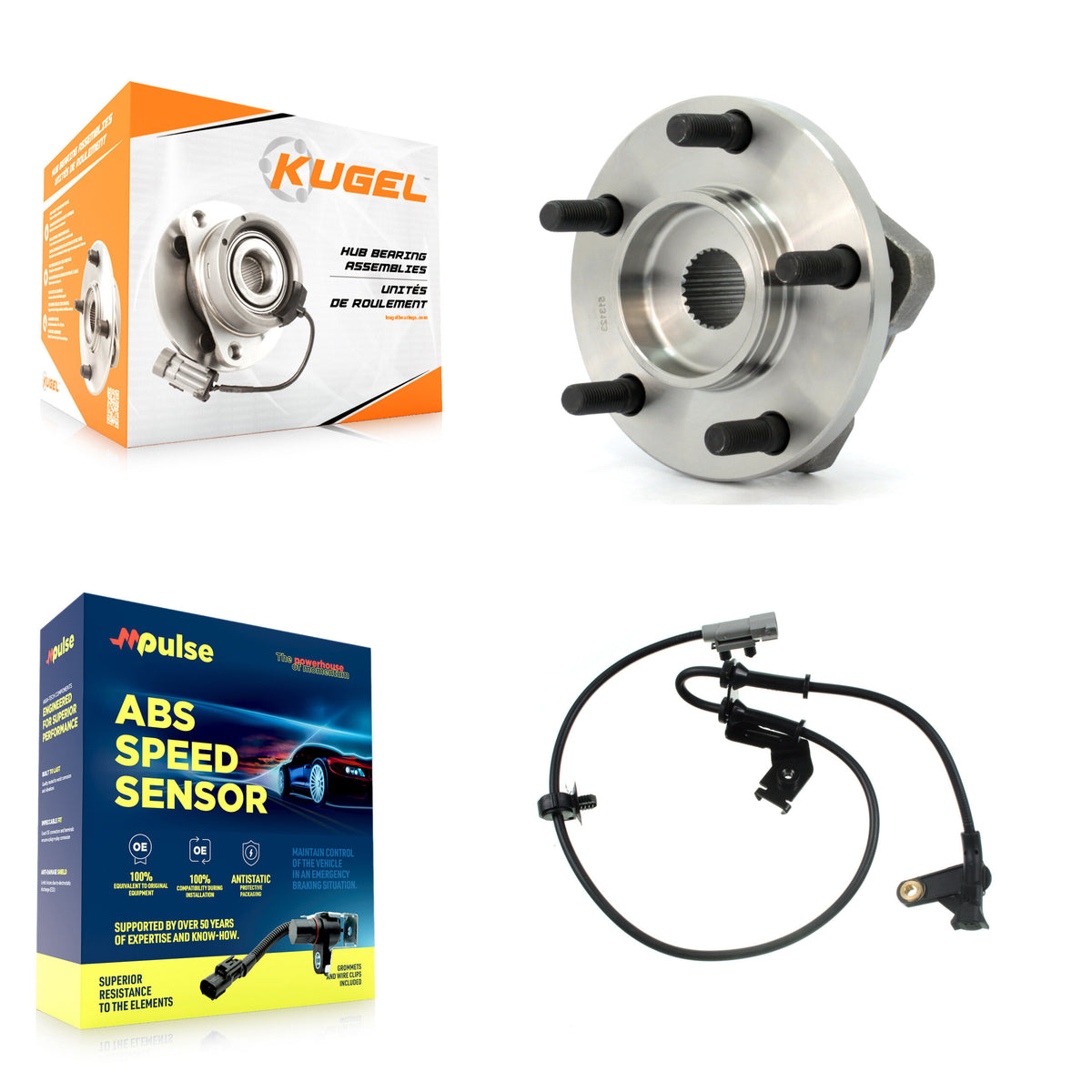Front Wheel Hub Bearing & ABS Sensor Kit For Dodge Grand Caravan Chrysler Town Country K7S-102601