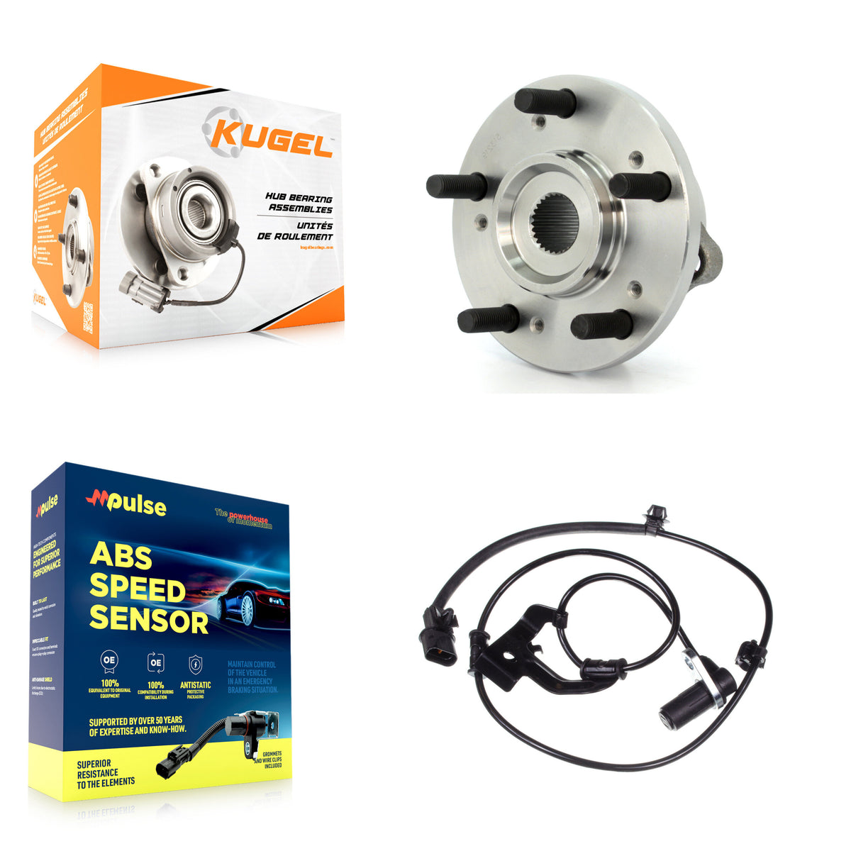 Front Wheel Hub Bearing And ABS Sensor Kit For Mitsubishi Endeavor 3.8L with 4-Wheel K7S-102602