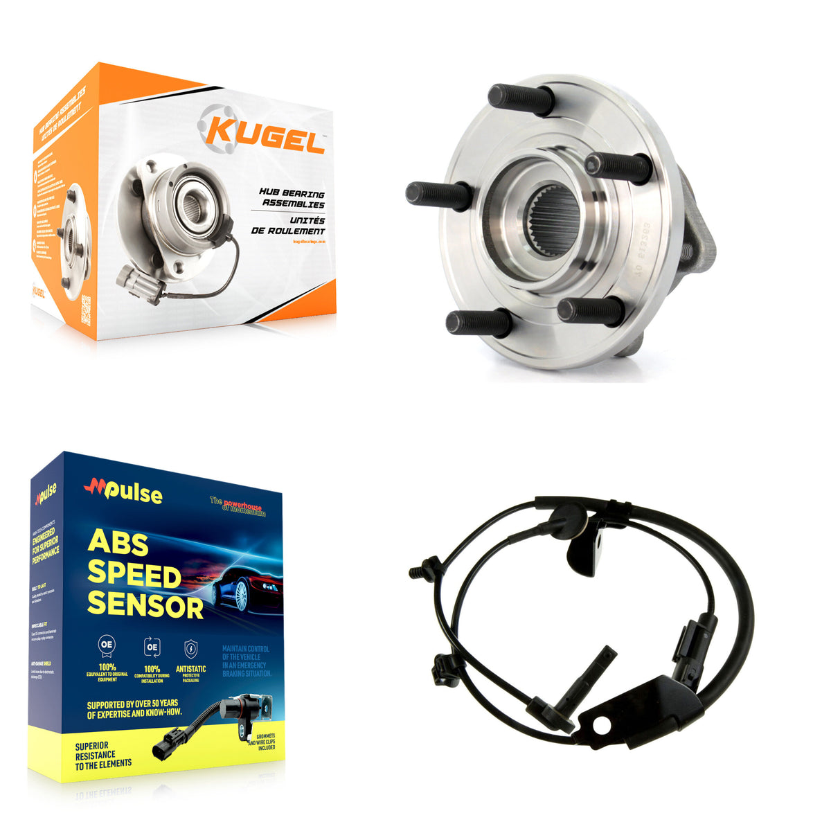 Front Wheel Hub Bearing & Sensor Kit For Chrysler 200 Dodge Avenger Sebring with Harness K7S-102610