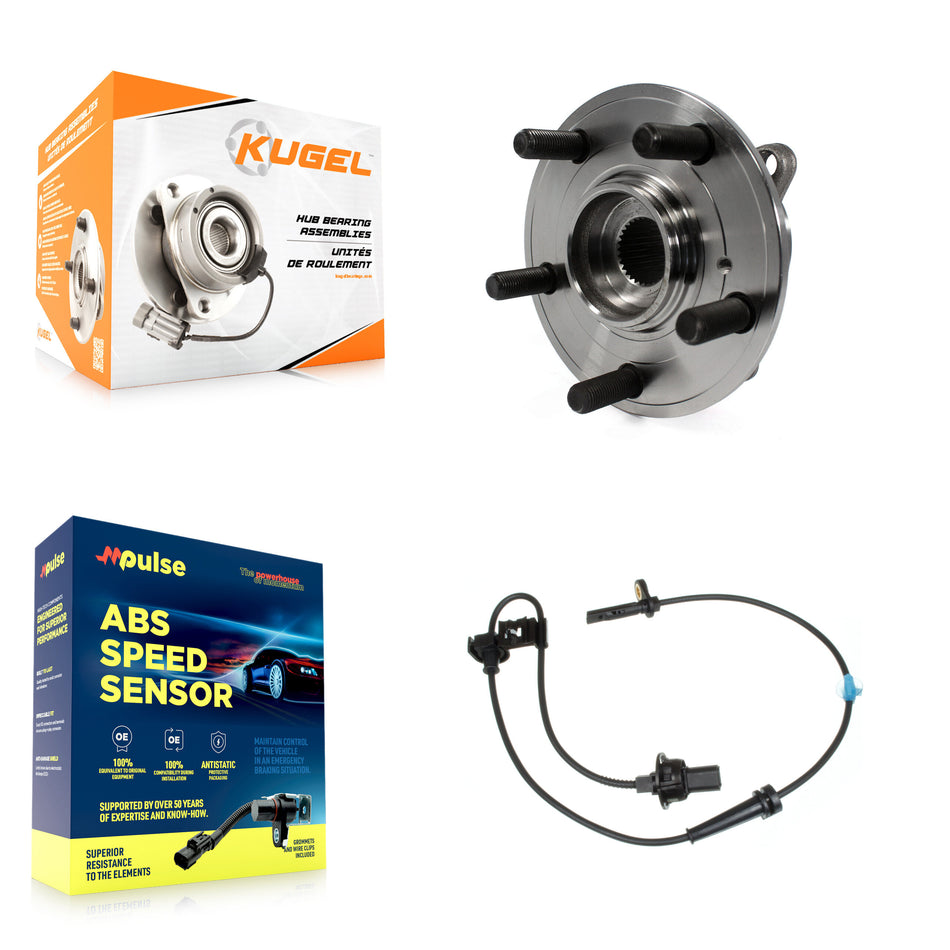 Front Wheel Hub Bearing & Sensor Kit For Honda Odyssey 3.5L with 4-Wheel ABS Harness K7S-102626