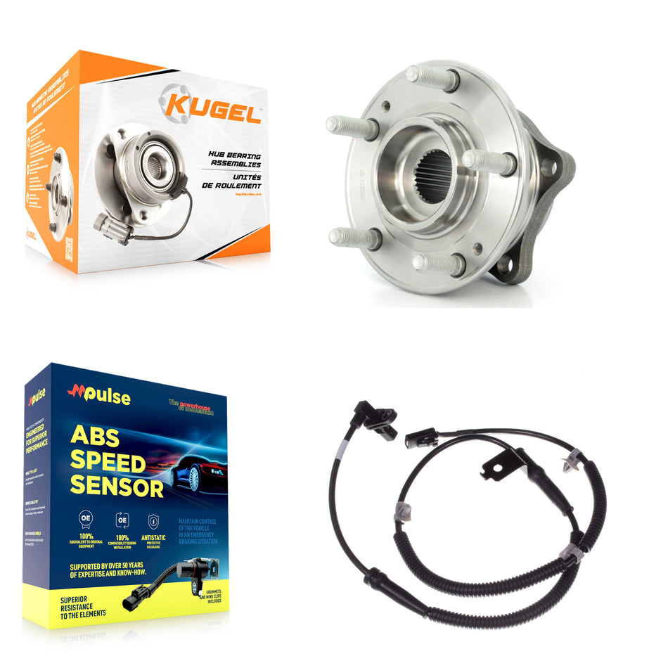 Front Wheel Hub Bearing Sensor Kit For 07-09 Hyundai Santa Fe 3.3L/2.7L with 4-Wheel ABS K7S-102635