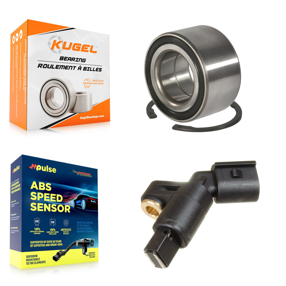 Front Wheel Bearing ABS Sensor Kit For Volkswagen Jetta Golf Beetle City Audi TT Quattro K7S-102656