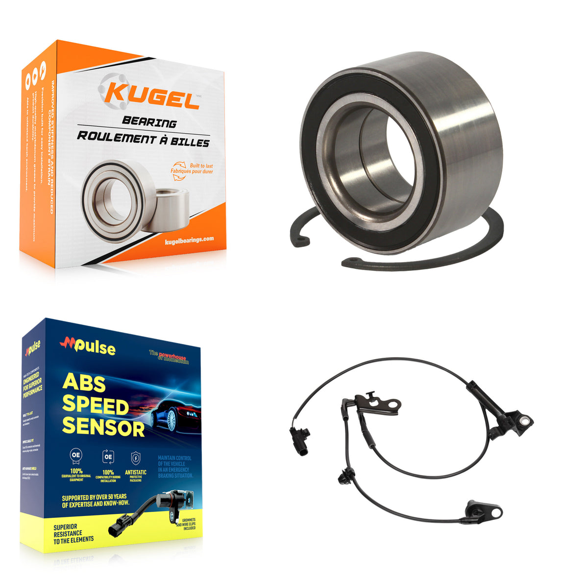 Front Wheel Bearing & ABS Sensor Kit For Toyota Matrix Pontiac Vibe 2.4L with 4-Wheel K7S-102663