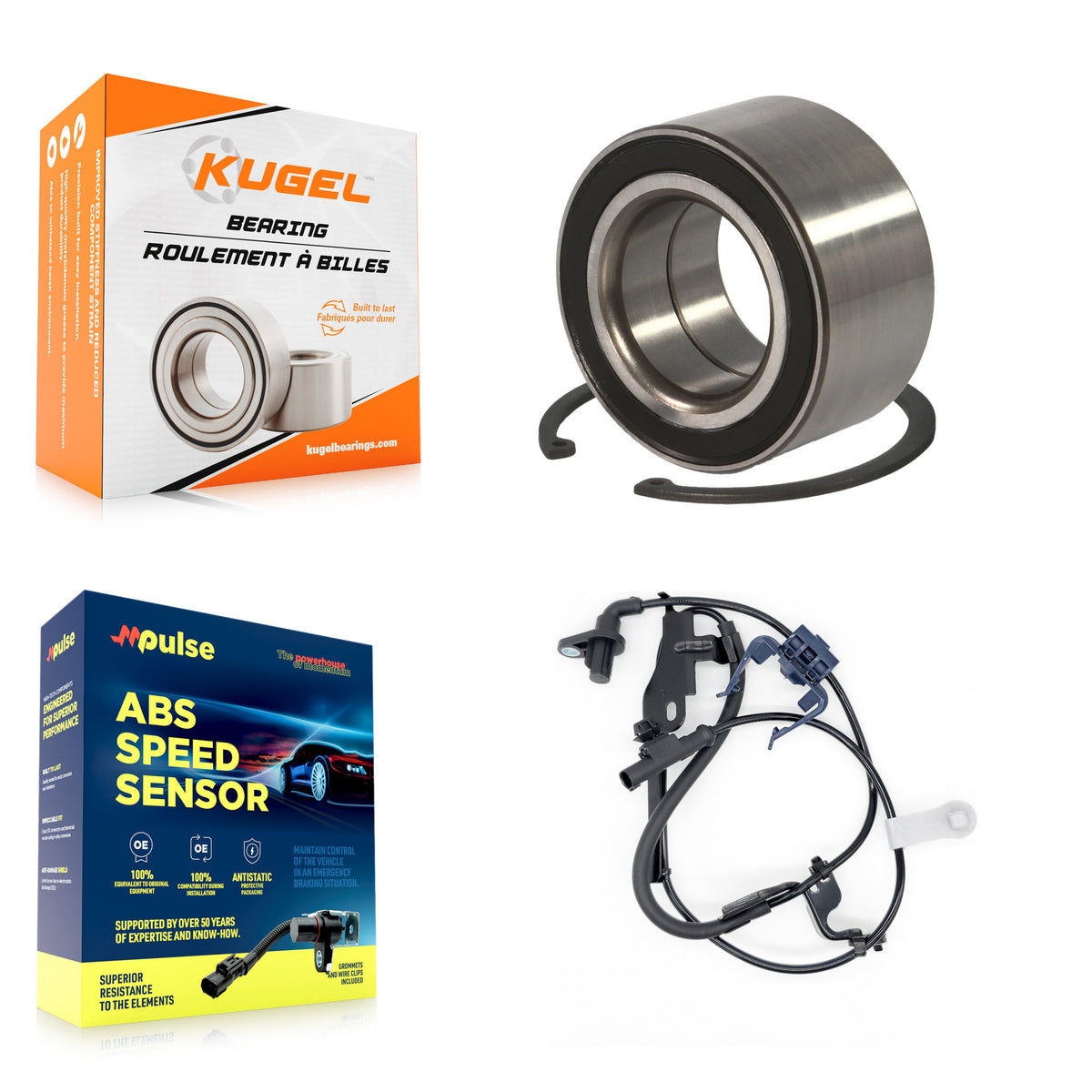 Front Wheel Bearing & Sensor Kit For Toyota Venza 3.5L 2.7L with 4-Wheel ABS Harness K7S-102666