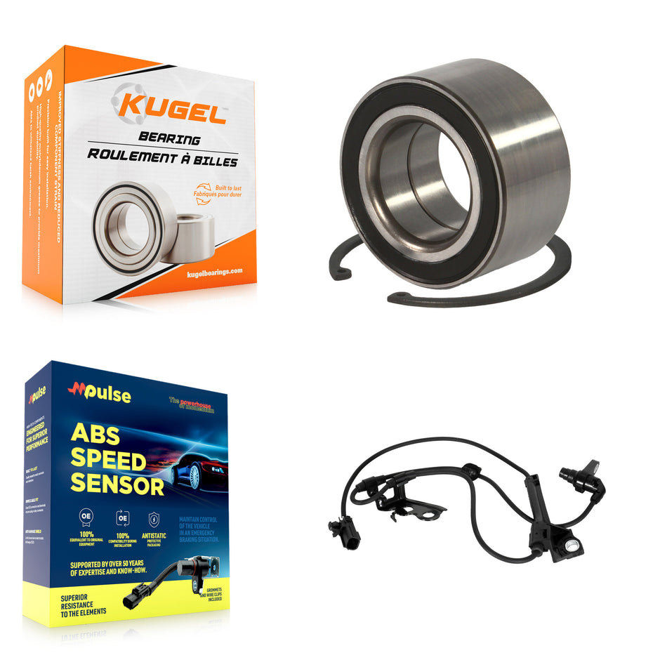 Front Wheel Bearing Sensor Kit For 09-10 Pontiac Vibe 2.4L with 4-Wheel ABS Harness K7S-102673