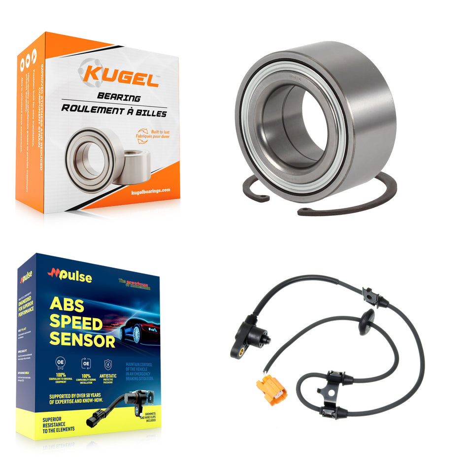 Front Wheel Bearing Sensor Kit For 99-04 Honda Odyssey 3.5L with 4-Wheel ABS Harness K7S-102679