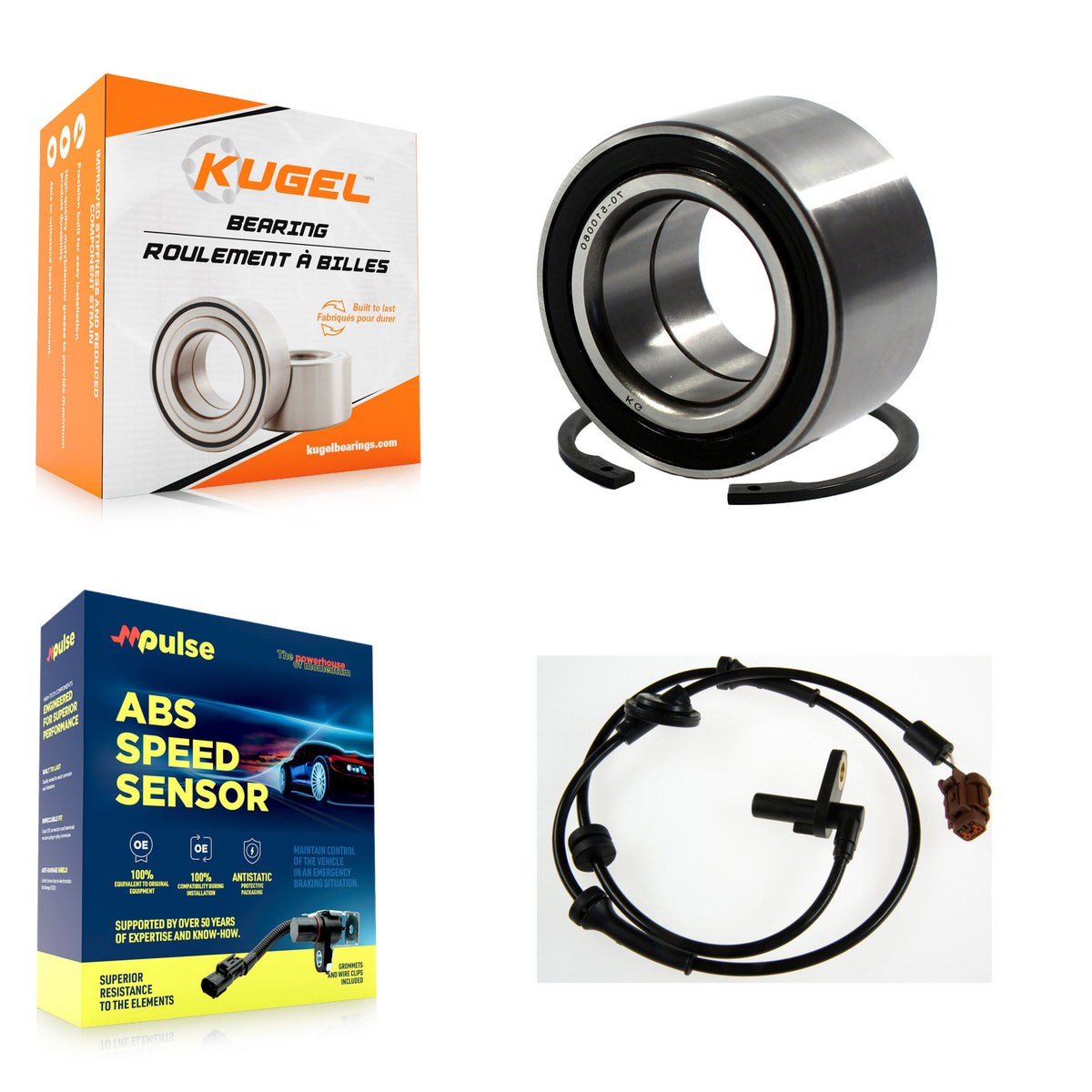 Front Wheel Bearing And ABS Sensor Kit For 2002-2006 Nissan Altima with Harness K7S-102681