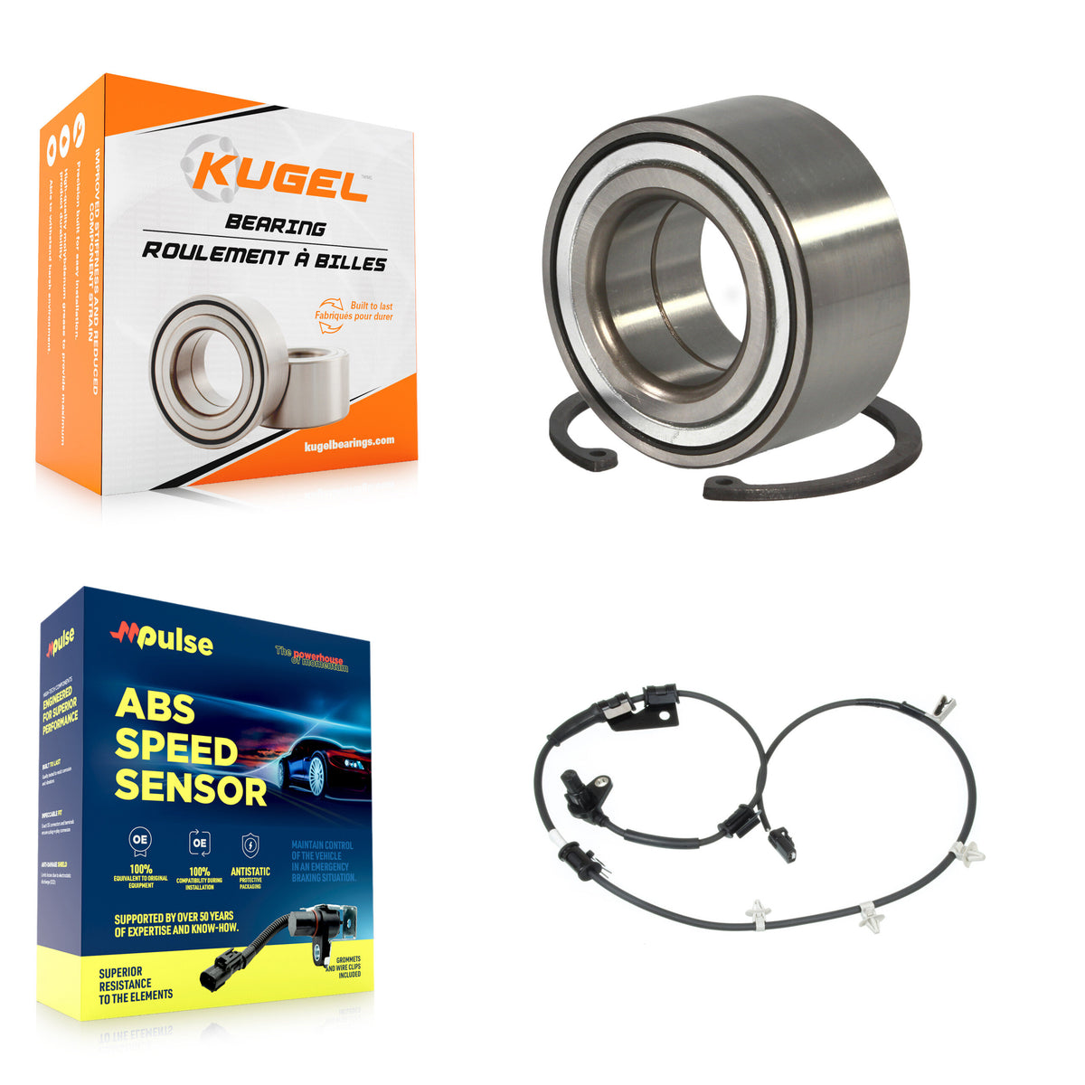 Front Wheel Bearing ABS Sensor Kit For Hyundai Tiburon 2.0L with 4-Wheel Harness K7S-102687