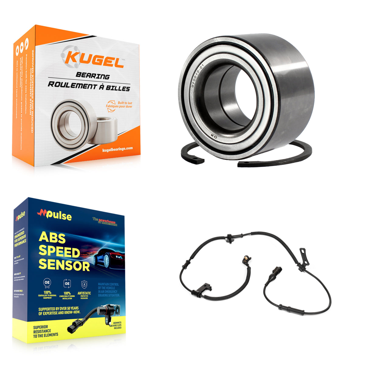 Front Wheel Bearing And ABS Sensor Kit For 1995-1997 Ford Probe 2.5L 2.0L with Harness K7S-102695